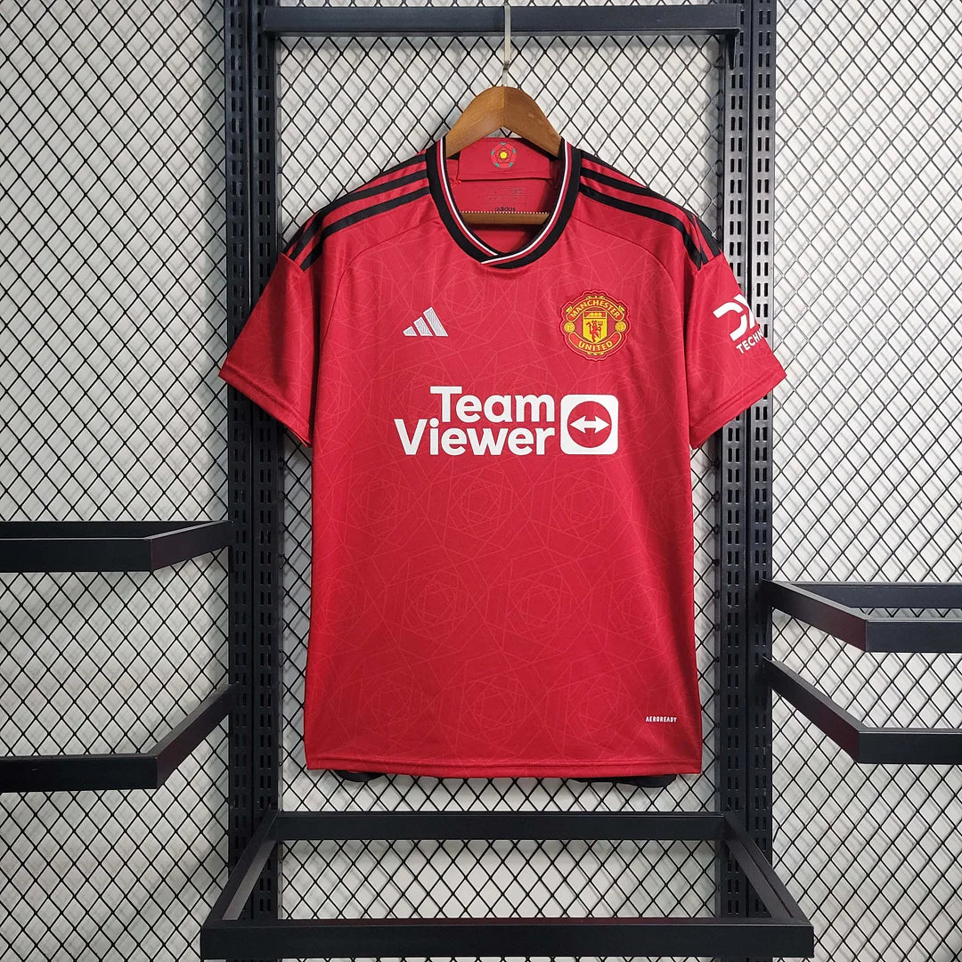 2023 2024 Manchester United Home Fan Version Football Soccer Jersey Shirt