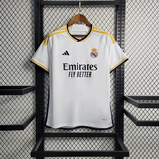 2023 2024 Real Madrid Home Fan Version Football Soccer Shirt