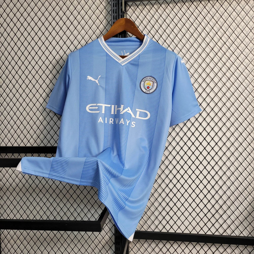 2023 2024 Manchester City Home Fan Version Football soccer Jersey Shirt